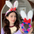 Autumn and Winter Plush Headband Girl Cute Cute Rabbit Ears Headband Hairpin Home Leisure Easter Rabbit Year Headdress