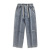 Women's Korean-Style Wide-Leg Jeans 2022 Autumn New Retro Easy Matching Loose Stitching Design Pants