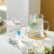 Trending Cartoon Rabbit Tulip Glass with Straw Scale Lid Breakfast Juice Beverage Water Cup Good-looking