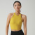 Sports Vest Bra Summer Spot round Neck Short Vest Support Yellow Simple Wear Sports Not Support Sports Sling