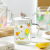 Trending Cartoon Rabbit Tulip Glass with Straw Scale Lid Breakfast Juice Beverage Water Cup Good-looking