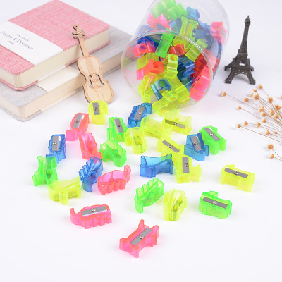 chengzhang zuji Transparent Animal Shape Pencil Sharpener Cartoon Stationery Pencil Sharpener for Students Mixed Packing Pencil Sharpener