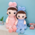 Cute Dress Doll Plaid Little Girl Doll Gift Doll for Children Plush Toy
