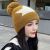 Autumn and Winter Warm Wool Hat Women's Fashion All-Matching Knitted Hat Wind Proof Net Red Korean Style Fleece-Lined Thick Wool Hat