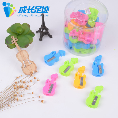 chengzhang zuji Violin Pencil Sharpener Manganese Steel Blade Student Cartoon Pencil Sharpener Pencil Sharpener Stationery Penknife Wholesale