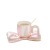 Creative Ceramic Cup Customized Coffee Set Butterfly Plate Mug U-Shaped Handle Electroplating Pearlescent Colored Glaze