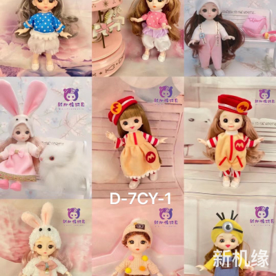 Barbie Doll 17cm Joint BJD Doll Keychain Doll