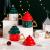 Creative Colored Lights Gilding Christmas Tree Shape Ceramic Cup with Lid Gold Painting Christmas Wind Chimes Handle Mug Drinking Cup