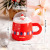 Christmas Cartoon Creative Girl Super Cute Ceramic Cup Couple with Lid Scented Tea Cup Office Coffee Cup Mug