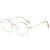 New Korean Style Polygon Metal Plain Glasses Women's Retro Net Red Big Face Slimming Frame Glasses with Myopic Glasses Option