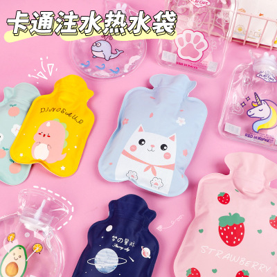 Autumn and Winter Cartoon Student Hot Water Bag Cute Water Injection Hot Water Bottle Student Convenient Warm Girl Belly Compress Wholesale