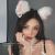 Female Anchor Plush Cat Ears Bell Headband Japanese Style Soft Girl Super Cute Rabbit Ears Face Wash Hair Bands Headdress Photo