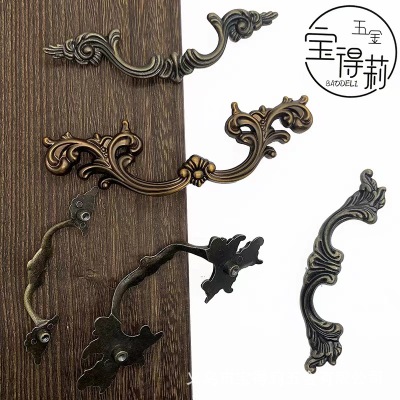 Alloy Antique Reproduction Furniture Handle Wooden Box Special Handle Accessories European Handle Cabinet Door Drawer Handle Wholesale