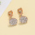 Partysu Design Diamond-Embedded round Ear Clip Female Temperament Elegant Ear Studs Cold Style Non-Piercing Ear Clip