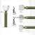 Curtain Rod Window Pole with Crystal Diamond Finial Curtain Rod Set Curtain Drapery Rod Wholesale