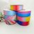 In Stock Wholesale Rainbow Gradient Ribbon Children's Hair Accessories Ribbons Bow Clothing Accessories Ribbon