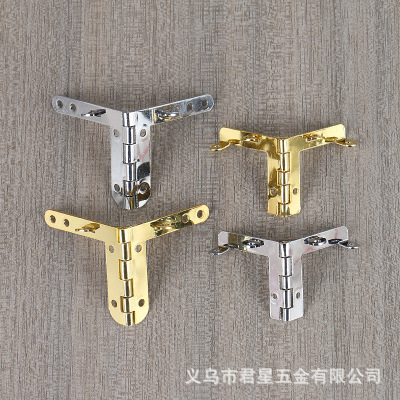 Height Wooden Gift Box Hardware Accessories 7-Shaped Hinge Hinge 40x43mm Iron Material Wooden Box Hinge Hanging Plating