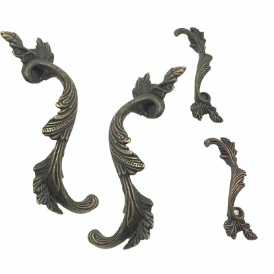 European-Style Retro Copper Handle Hardware Furniture Shoe Cabinet Wardrobe and Cabinet Door Handle Solid Drawer Handle