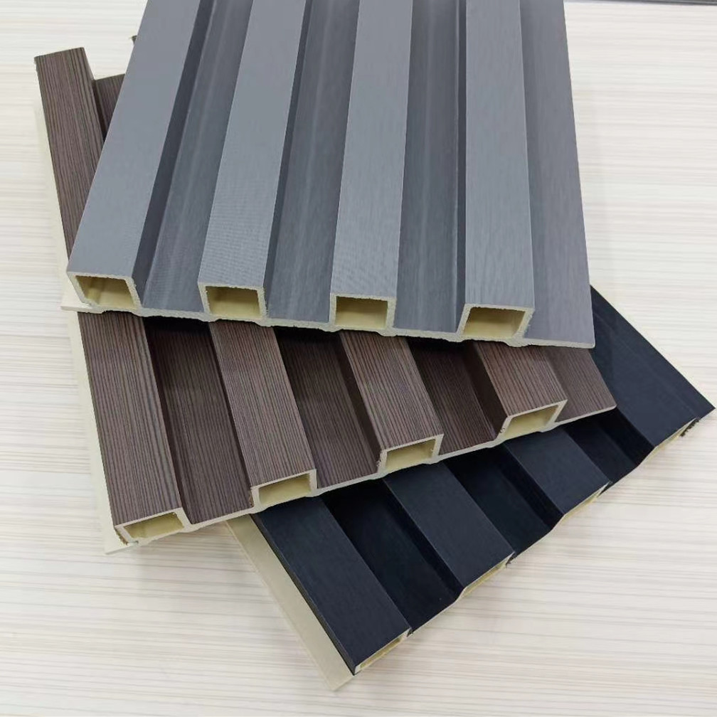 ecological wood high great wall background wall grille ceiling pvc light luxury decorative panel balcony ceiling high slot buckle wall panel