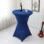 Elastic Table Cover Bar Cover Hotel Wedding Activity Restaurant Banquet Decoration Solid Color round Cocktail Table Cover Wholesale