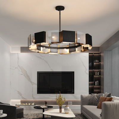 Designer Modern Dining Room/Living Room Bedroom Black Metal Light Luxury Creative Chandelier Nordic Retro Art Chandelier