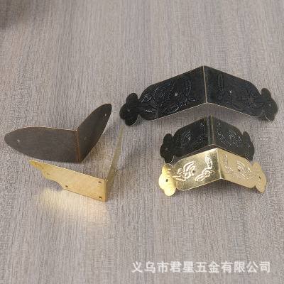 Jewelry Box Decorative Edge Cornerite Wholesale Antique Right Angle Edge Wooden Box Corner Protector Fixed Antler Slices Angle Code Piece