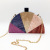Foreign Trade New European and American Style Stitching Semicircle Acrylic Evening Bag Color Contrast Patchwork Dress Hard Box Clutch Women's Bag
