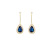Drop-Shaped Blue Crystal Eardrops Full Diamond Fine Zircon-Embedded Earrings 925 Sterling Silver Stud Earrings Earrings