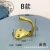 Retro Zinc Alloy Small Cabinet Coat and Cap Wall Hook Gift Box Decoration Clothes Hook behind the Door Clothes Hook Kitchen Double Hook