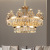 Factory Direct Sales Light Luxury Crystal Chandelier Atmosphere Lamp in the Living Room Post-Modern Villa Simple American Bedroom Light Dining-Room Lamp