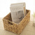 Yiran Home Hand-Woven Straw Basket Iron Frame Desktop Living Room Bedroom Organizing Storage Boxes Cosmetics Storage Basket