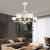 Nordic Creative Fan Lamp Modern Minimalist Living Room Dining Room Bedroom Decoration Fan Lamp Household Personalized Chandelier