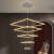 Living Room Chandelier Light 2022-Inch Duplex Building Loft Stair Lamps Luxury Square Restaurant Crystal Lamp Modern Simple Large