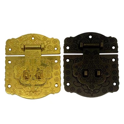 Imitation Gold Buckle Alloy Box Buckle Wooden Box Wine Box Lock Buckle Box Buckle Imitation Gold Butterfly Buckle