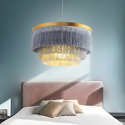Nordic Internet Celebrity Master Bedroom Lamp Ins Girly Simplicity Post-Modern Decorative Restaurant Chandelier Creative Personality Tassel Lamp