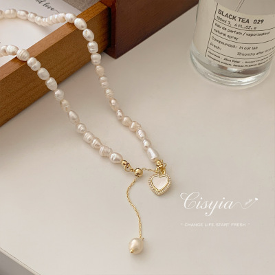 Necklace for Women Ins Style Elegant Hot Girl Clavicle Chain Light Luxury Minority Advanced Love Necklace Wholesale