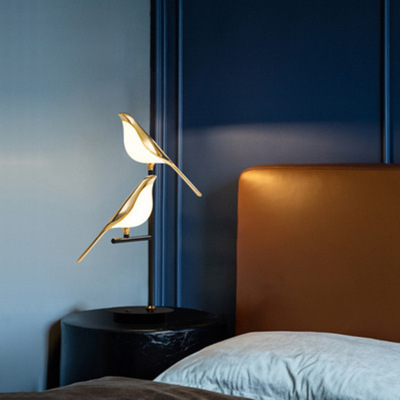 Living Room Sofa Nordic Simple Personality Designer Creative Bedroom Bedside Magpie Series Wall Lamp Floor Lamp