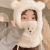 Children's Hat Winter Cute Bear Mask Scarf One-Piece Fleece Thickened Boys and Girls Earmuffs Hat