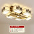 New Chinese Style Fabric Ceiling Lamp Package Combination Living Room Bedroom Dining-Room Lamp Hotel Tea House Villa Chinese Style Lamps