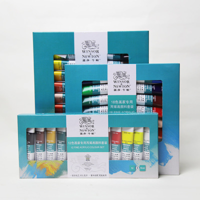 Winsha Newton 12 Color Acrylic Painting Paint Set 18 Color Wall Painting Paint 24 Color Hand Painted Waterproof Textile Paint