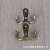 Factory Direct Sales Metal Clothes Hook Kitchen and Bathroom Hook Bathroom Towel Hook Zinc Alloy Single Hook Coat Hook behind Door