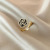 Camellia High-Grade Ring Female French Classic Style Adjustable Opening Index Finger Ring Ins Fashion Personalized Ring