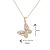 Europe and America Cross Border Supply Niche Personality Hip Hop Fashion Ornament Design Color Zircon Butterfly Necklace Pendant for Women
