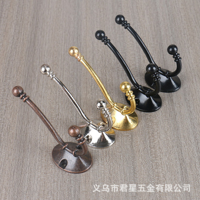 Cross-Border Single Hook Zinc Alloy Hooks Fitting Room Multi-Functional Hook Hat-and-Coat Hook Door and Window Hardware