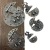 round Flower Butterfly Panel Hanging Antique Lock Dowry Lock Rose Lock Bronze Buckle Solid Wood Box Accessories