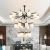 New Chinese-Style Chandelier Lamp in the Living Room Duplex Villa Simple Iron Bedroom Dining-Room Lamp Chinese Style Atmospheric Lamps