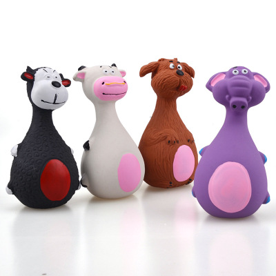 Factory Direct Sales Latex Toy Dog Toy Latex Sound Big Belly Elephant Cow Cartoon Pet Toy