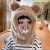 Children's Hat Winter Cute Bear Mask Scarf One-Piece Fleece Thickened Boys and Girls Earmuffs Hat