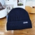 Winter New Wool Cap Men's Warm with Velvet Hat Shopping Windproof Pullover Hat Fashion Embroidered Knitted Hat