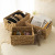 Yiran Home Hand-Woven Straw Basket Iron Frame Desktop Living Room Bedroom Organizing Storage Boxes Cosmetics Storage Basket